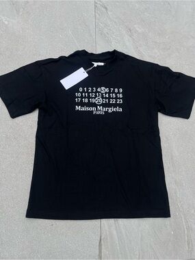 Maison Martin Margiela Black Logo Graphic Crew Tee